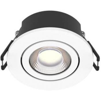 Downlight LED Eliar redondo blanco CCT orientable de aluminio para salón y comedor