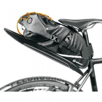SKS GERMANY Explorer EXP. SADDLEBAG Bolsa para sillín, Unisex Adulto, Negro/Naranja, 13 Liter