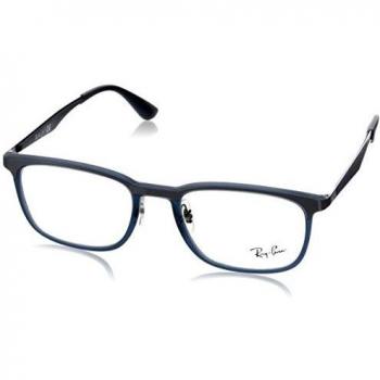 Ray-Ban 0Rx7163 Monturas de Gafas, Matte Trasparent Blue, 53 para Hombre