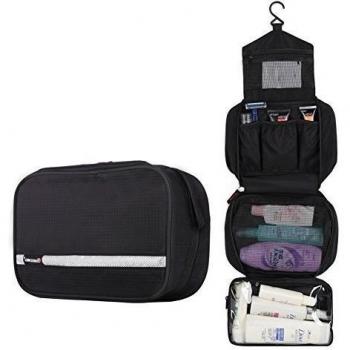 GHB Bolsas de Aseo Cosméticos Neceser de Viaje Impermeable y Plegable Multifuncional para Viaje Negro …