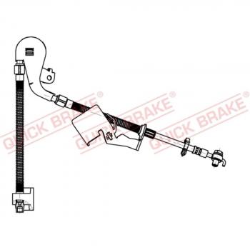 Tubo de freno QUICK BRAKE 50.704X - Latiguillo de freno, fabricado en material resistente a la corrosión, con conectores de alta calidad, diseñado para un rendimiento óptimo en sistemas de frenos,