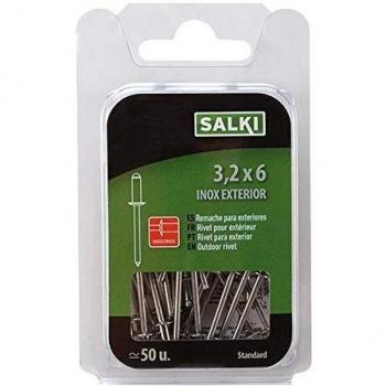 Salki 0344810 Remache Estándar Heavy Duty de acero, Metal, L