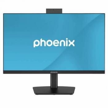 Phoenix Vision 24 Pro 23.8 Full HD IPS Monitor with Integrated Foldable Webcam, HDMI + DP Ports, Built-in Speakers, USB Hub, Height Adjustment, VESA Mount Compatibility, and 3-Year Warranty