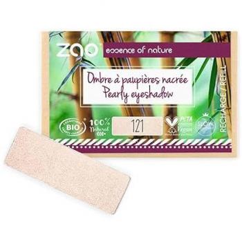 Zao Recarga Sombra de ojos Rectangular 121 Ivoire nacrée - Sombra de ojos rectangular, tono 121, acabado perlado/nacarado