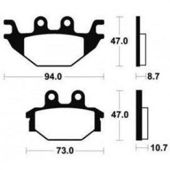 KYMCO 250 300 500 MXU 250 450 KXR 300 MAXXER UXV PASTILLAS DE FRENO 500 MB 310-383104 BENDIX