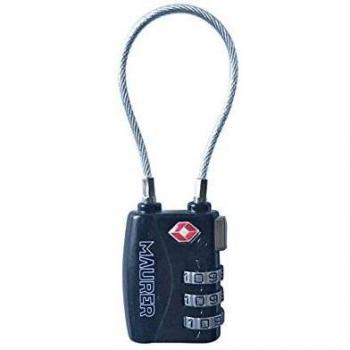 MAURER 3100990 Candado Equipaje TSA 3 Digitos con Cable
