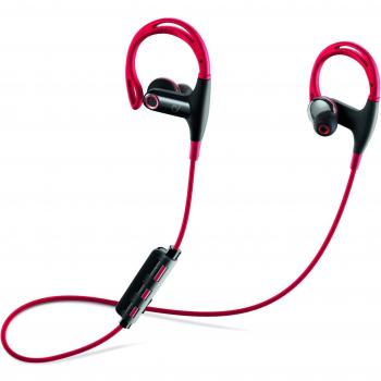 Cellularline BTFREEDOMINEARR Gancho de Oreja, Banda para Cuello Binaural Inalámbrico Rojo - Auriculares