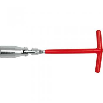 Llave de tubo para bujías VOREL 57210, 1 pieza, fabricada en acero al carbono, acabado cromado, tamaño adecuado para la mayoría de las bujías estándar