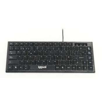 iggual Teclado USB Compacto TKL Slim TKL-USB Negro