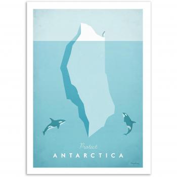 Póster de Arte Antarctica 50 x 70 cm - Henry Rivers