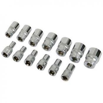 Silverline 427553 - Laves de vaso métricas de 1/4, 13 pzas