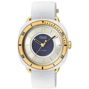 Reloj Analógico de Mujer Tous Osier Cerámica IPG Blanco con Correa Elástica y Resistencia 5 ATM