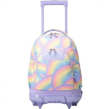 Mochila Escolar Ruedas Desmontable Arcoíris - Tiza