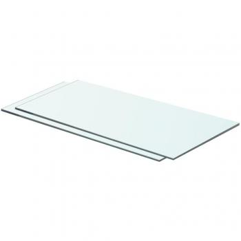 vidaXL 2 pcs Clear Glass Panel Shelves 60x25 cm