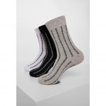 Mister Tee Unisex Fuck You Socks 3-Pack - Black/Grey/White, Size 39-42