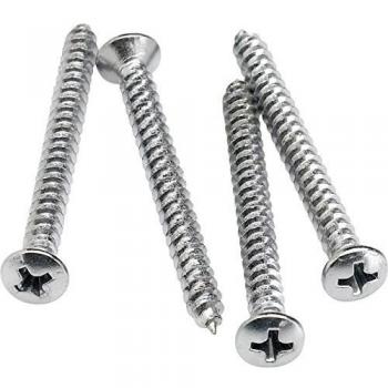 Fender Chrome Neck Mounting Screw Set for Strat, Tele, P and J Bass Guitars