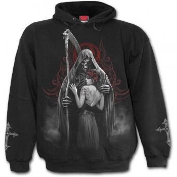 Spiral Dead Kiss Gothic Hooded Sweatshirt for Men - Black - S to XXL