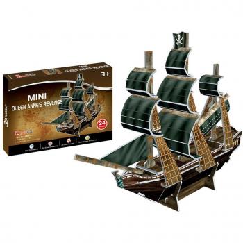 Puzzle 3D Barco Pirata DAM - Medidas: 23x5x17 cm