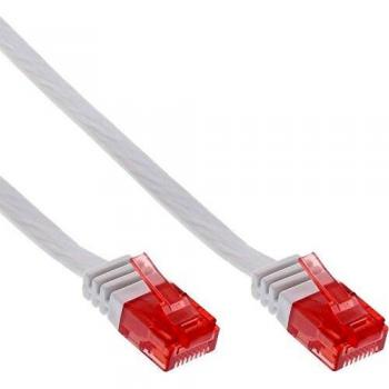InLine Flat Patch Cord UTP Cat.6 10m White - Cable de Red