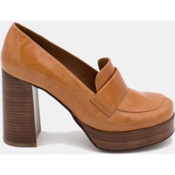 Mocasines de mujer en piel con plataforma y tacón bloque Ángel Alarcón