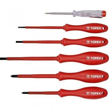 Topex 39D155 - Destornilladores 1000V 6 pza Topex
