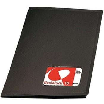 Grafoplas 39312010 - Carpeta de 20 fundas con doble espiral, tamaño folio, color negro