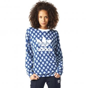 adidas Trefoil Sweater Sudadera, Mujer, Azul