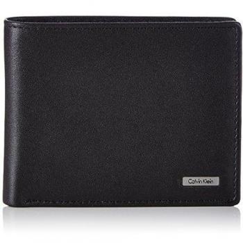 Calvin Klein Jeans RAIL 5CC + COIN - Monedero de cuero hombre, color negro, talla 12x10x2 cm