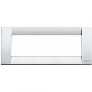 Vimar Idea Placa 6 Módulos Color Plata Metalizado 16736.21