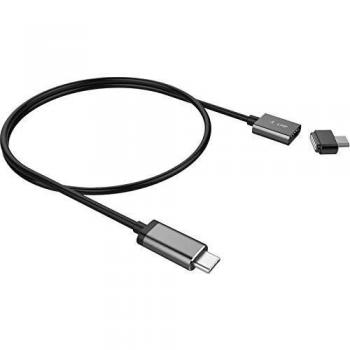 Cable de Carga Magnético USB-C a USB-C 3.0m, Hasta 100W, Gris Espacial