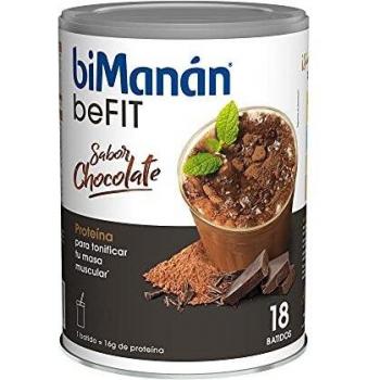 BIMANAN Befit - Batido De Proteína Sabor Chocolate, Para Tonificar Tu Masa Muscular, 18 Raciones De 30g, Bote 540 g