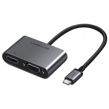 Adaptador de cable de vídeo USB Tipo C HDMI + VGA (D-Sub)