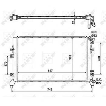 Radiador de refrigeración del motor NRF 50148, tipo: radiador, características: compatible con diversos modelos de vehículos, fabricado en aluminio y plástico para mayor ligereza y resistencia a la corrosión, diseñado para un óptimo flujo de