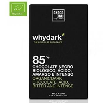Whydark 85% Cacao 70gr. Chocolate Orgániko. 24un.
