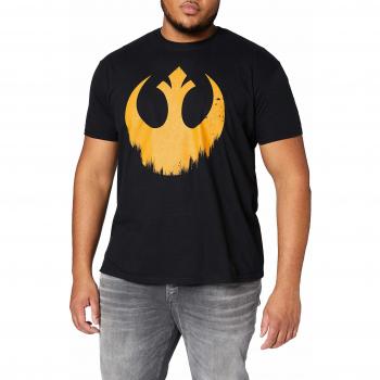 Star Wars Camiseta Manga Corta Distressed Rebel Logo Negro M