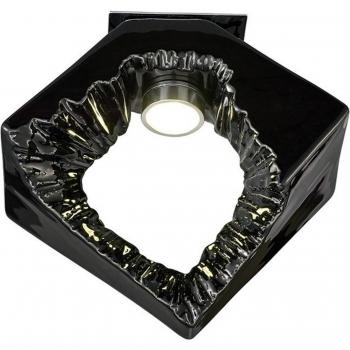 Plafón Sculpture cuadrado Salvio 1 x 3W LED Cromado / negro