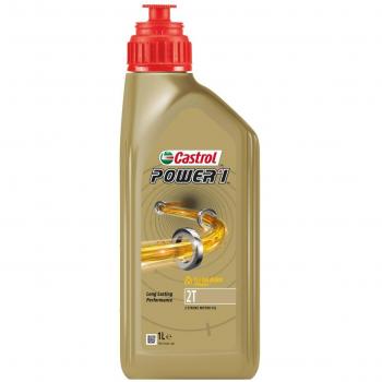 Aceite Castrol Power 1 2T 1L - Potencia y Rendimiento, Aceite para motocicletas y scooters de dos tiempos, formulación avanzada para máxima potencia y rendimiento, protección contra el desgaste, limpieza del motor, compatible