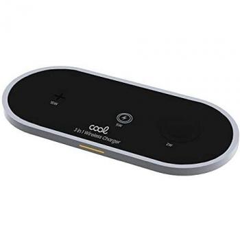 Dock Base De Carga Inalámbrica Qi 3 En 1 Cool Negro