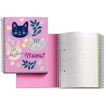 Jordi Labanda Cuaderno A5 cuadrícula 120 hojas Meow