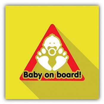 Baby On Board Feet Sign Alta Calidad De Coche De Parachoques Etiqueta Engomada 12 x 12 cm