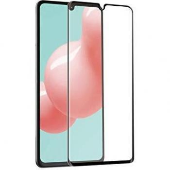 muvit for change Protector Pantalla Samsung Galaxy A42 5G Vidrio Templado Plano Marco Negro
