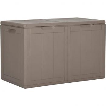 vidaXL Garden Storage Box 180L Brown PP Rattan