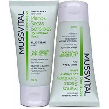 Mussvital Dermactive Crema de manos pieles sensible Pack 2x50 ml