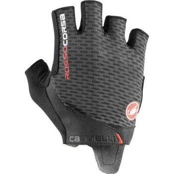 Castelli Rosso Corsa Pro V Cycling Gloves with Padding - Size S - Dark Gray/Black