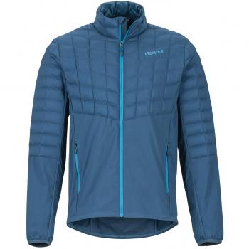 Marmot Featherless Hybrid Jacket Chaqueta Senderismo Forrada, al Aire Libre, Anorak, Repelente al Agua, a Prueba de Viento, Hombre, Denim, S