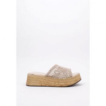 Sandra Fontán Alimia Esparto Con Cuña Mujer Beige 36