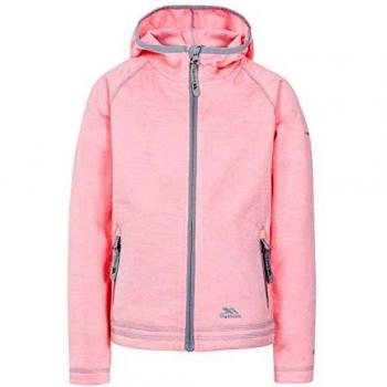 Trespass GOODNESS - Chaqueta de forro polar con capucha para niña, 230 g/m², hilo de caramelo, 9/10
