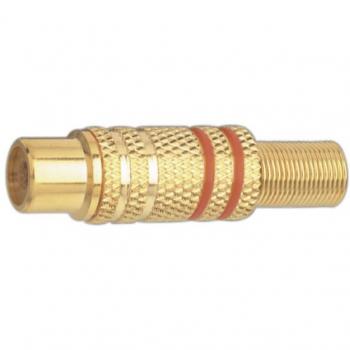 Conector Hembra Coaxial RCA metálico Electro DH
