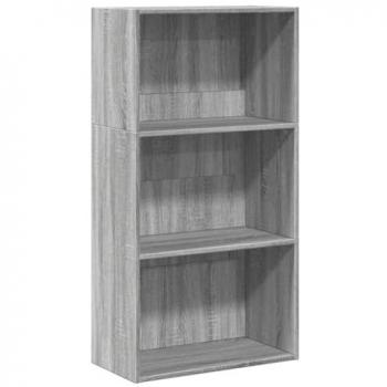 Estantería de madera de ingeniería gris Sonoma 60x30x114 cm
