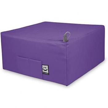 Puff Cama Individual Plegable de Polipiel Lila Happers Único